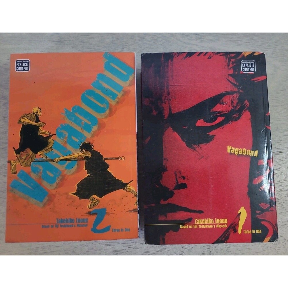 Set 2 Vagabond Vol 1 and 2 Manga Omnibus Viz 3-in-1